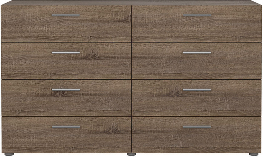 Pepe kommode 8 skuffer trøffel dekor.