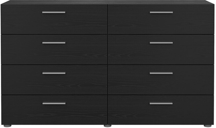 Pepe kommode 8 skuffer sort struktur.