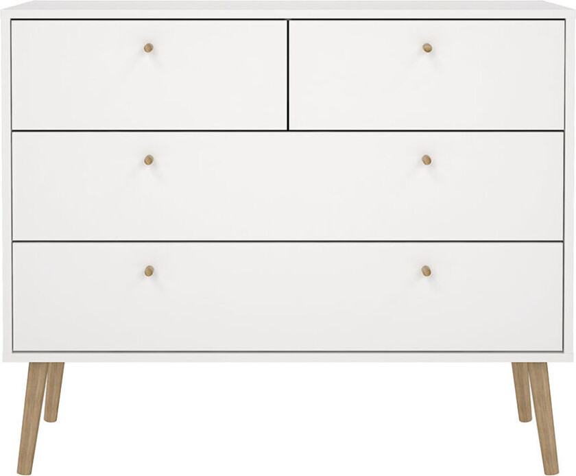 Bodo kommode 4 skuffer hvit.