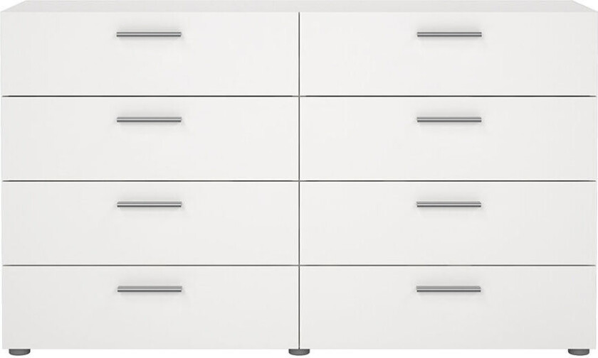 Pepe kommode 8 skuffer hvit.