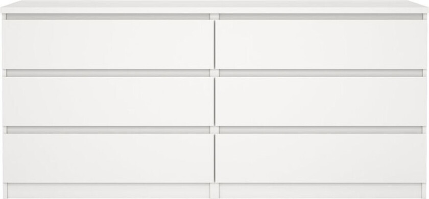 Naia kommode 6 skuffer hvit.
