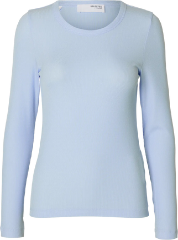 Dianna Ls O-Neck Top - Cashmere Blue L
