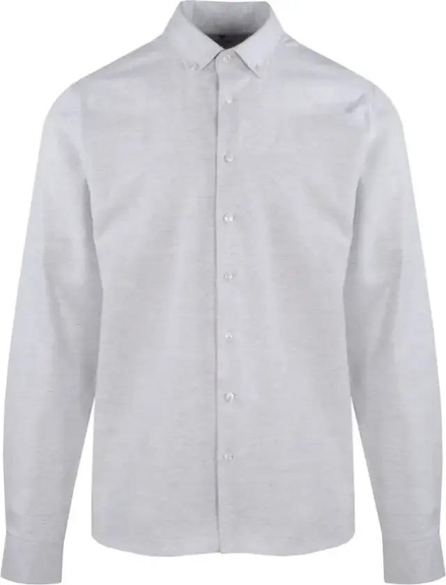 Albin Shirt Light Grey S Brushed twill shirt
