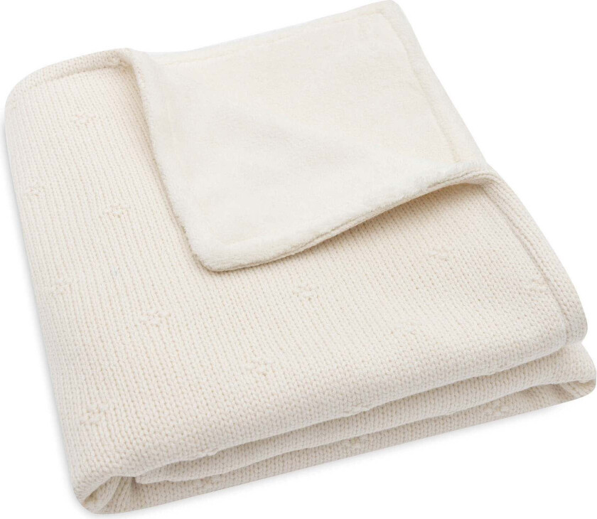 Strikket Teppe, Ivory - Tekstiler - 100% Polyester