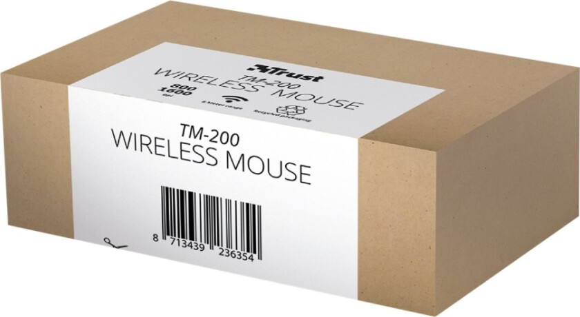 Trust Tm-200 Compact - Mus - Høyre- Og Venstrehåndet - Optisk - 3 Knapper - Trådløs - 2.4 Ghz - Usb Trådløs Mottaker