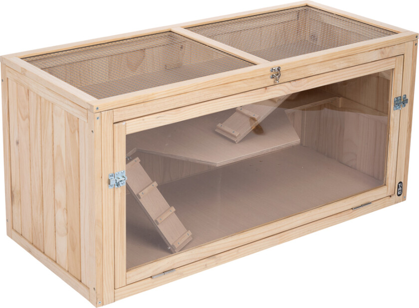 hamsterbur i tre XL - L 115 x B 50 x H 55,3 cm