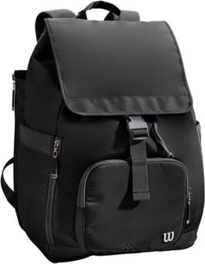 Women Fold Over Backpack Black