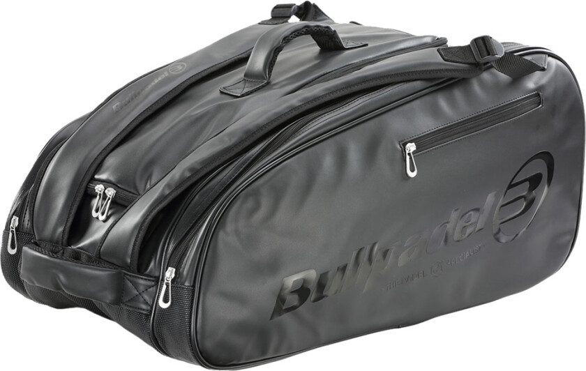 Casual Synthetic Leather Padel Bag All Black