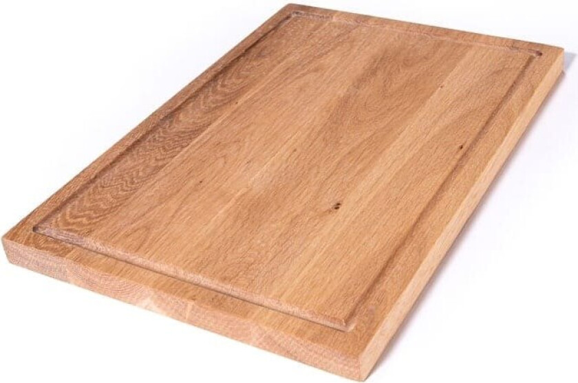 Skjærebrett, oljet eik med rille
