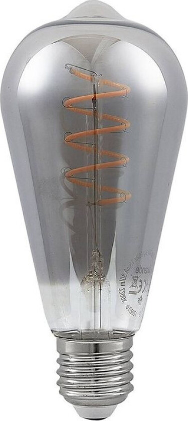 LED-pære E27 ST64 4 W 1 800 K dimbar røyk