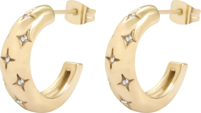 Chunky Star Creole Gold