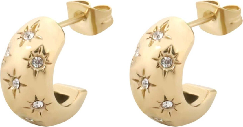 Chunky Star Creole Small Gold