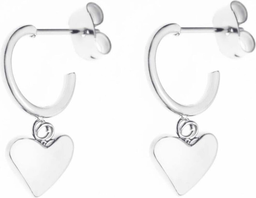 Chunky Heart Creole Silver