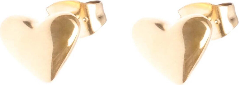 Chunky Heart Stud Gold