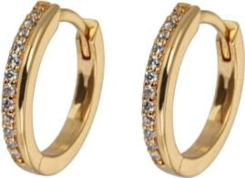 Small Hoops Gold & White