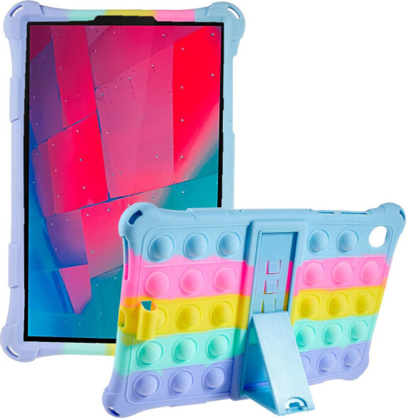 Tablettdeksel med pop-it fidget-leketøy for Lenovo Tab M10 HD Gen 2 TB-X306X - støtdempende, med PC-støtte Colorful Baby Blue