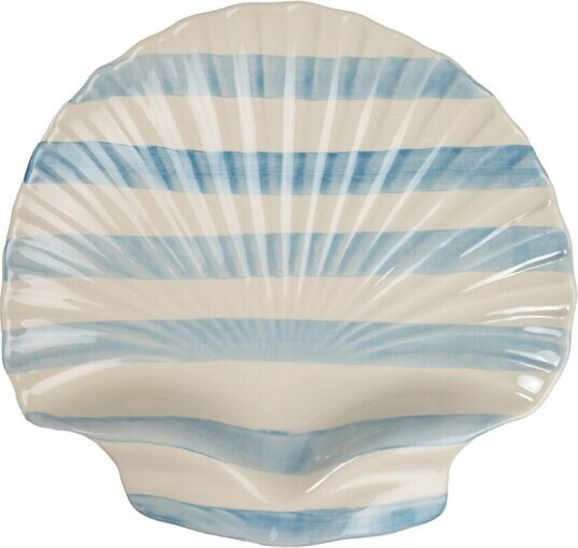 Armona serveringsfat 32,5 cm stripe lys blå/hvit