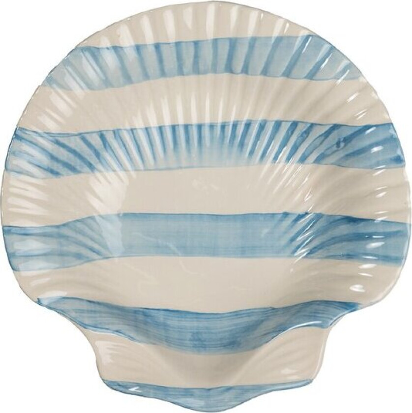 Armona tallerken 23,5 cm stripe lys blå/hvit