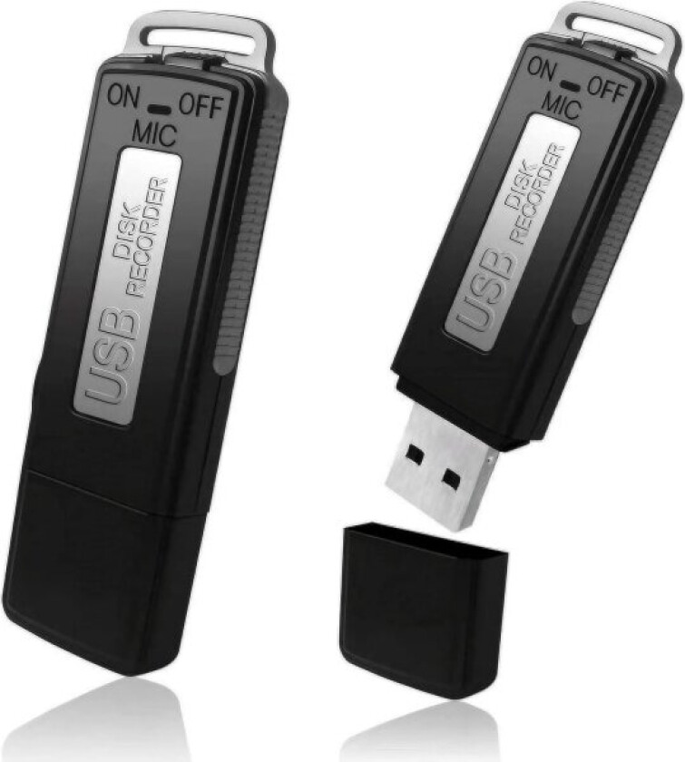 USB digital diktafon - 8 GB mini bærbar diktafon - ideell lydopptaker for