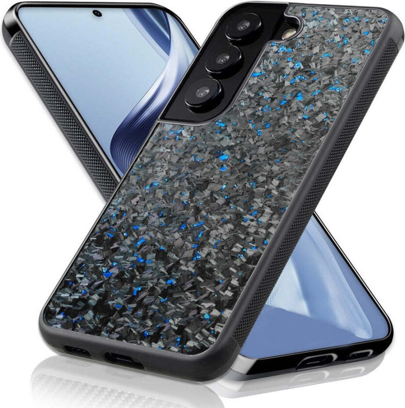 Samsung Galaxy S23 Sklisikkert Aramidfibre Deksel - MagSafe Kompatibel - Blå