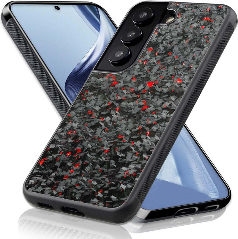 Samsung Galaxy S23 Sklisikkert Aramidfibre Deksel - MagSafe Kompatibel - Rød