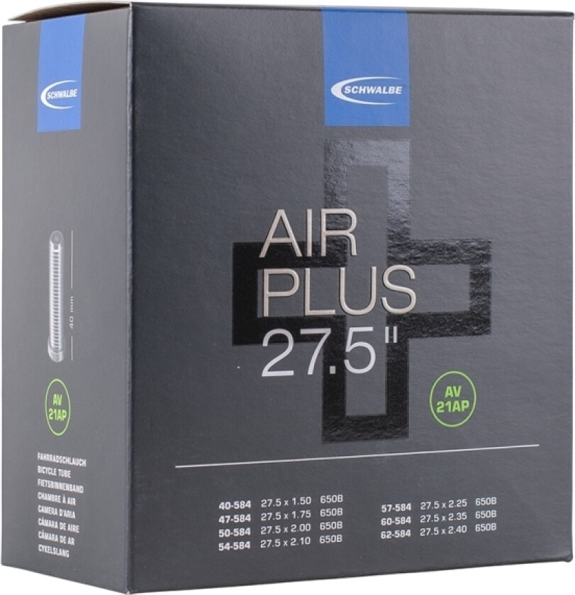Air Plus Av 21Ap 27,5 X 1,6-2,4'' (40-62X584) Schrader 40 Mm