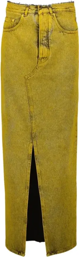 Dame, Skjørt, Gul, S