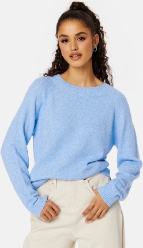 Vmdoffy LS O-Neck Blouse Little Boy Blue Detail:MELANGE S