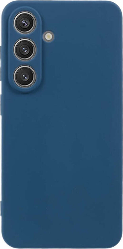 Samsung Galaxy S25 Mykt Plastdeksel - Ripebeskyttelse med Fiberforing - Mørkeblått