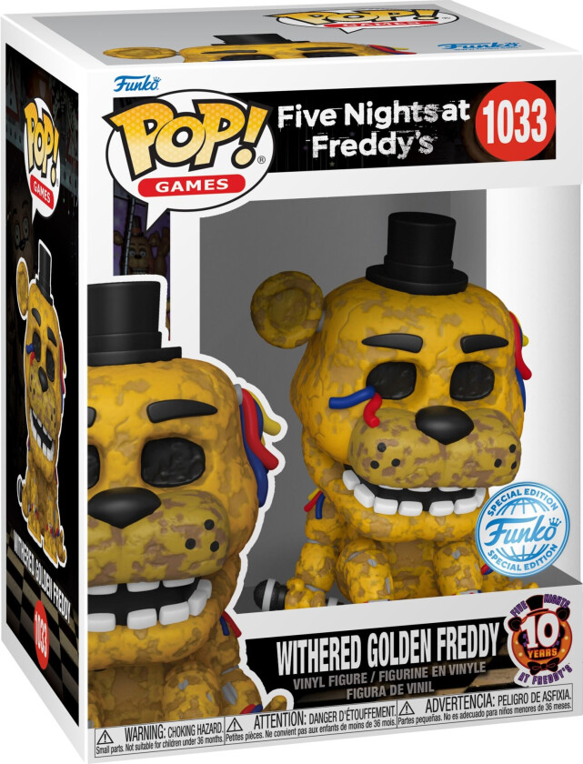 POP figure Five Night at Freddys Withered Golden Freddy Exclusive