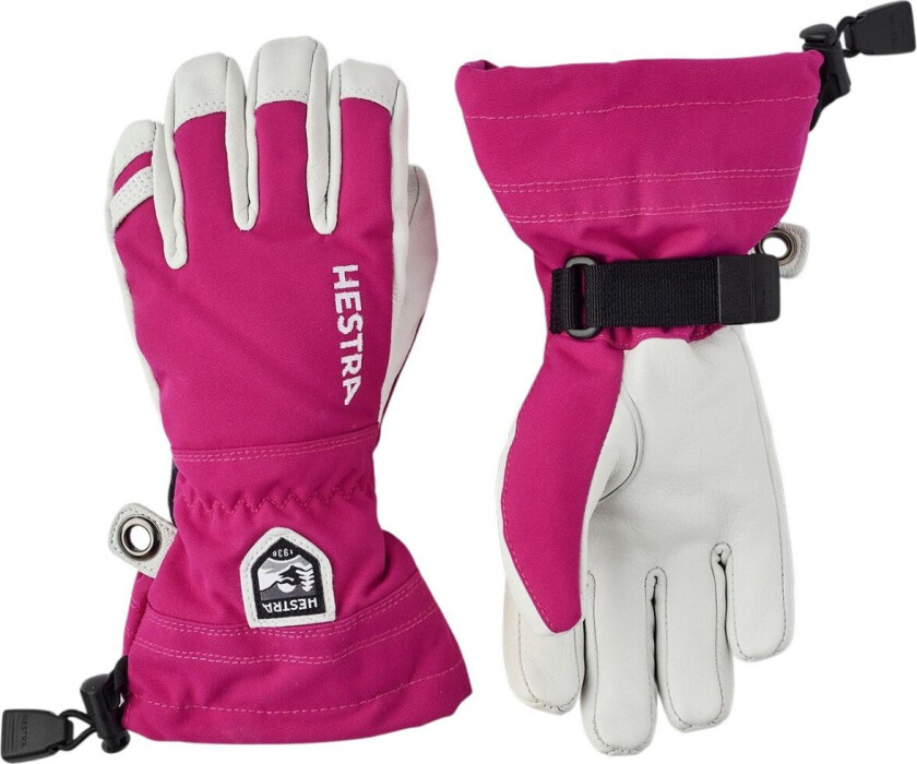 Army Leather Heli Ski Fuchsia 6-7år