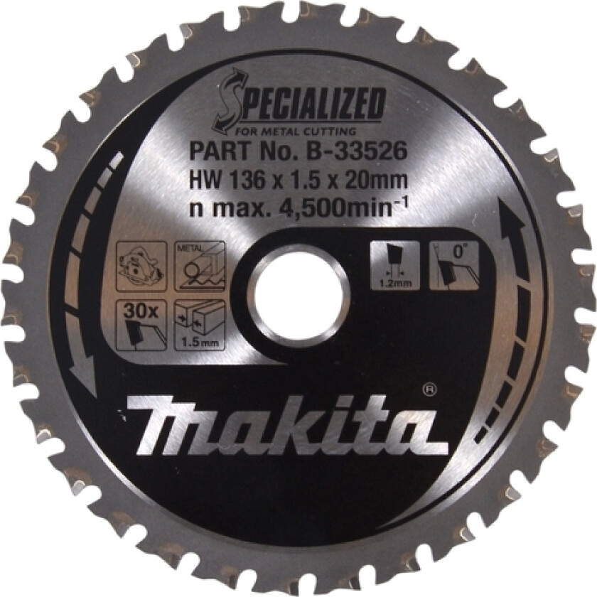 B-33526, Metall, 13,6 Cm, 2 Cm, 4500 Rpm, , 1 Stykker