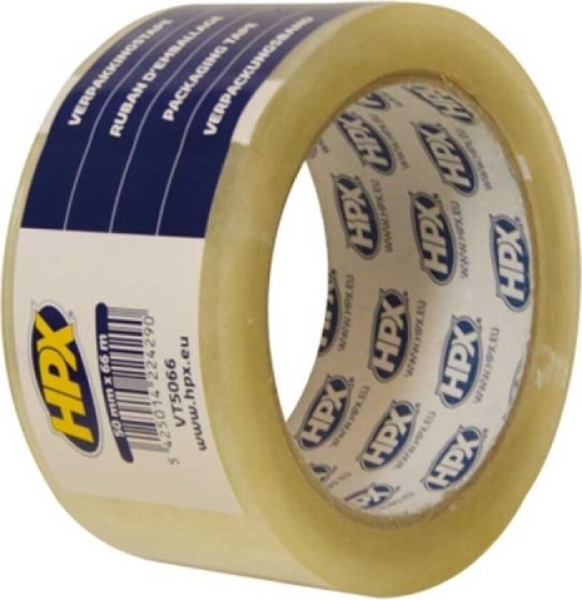 Hpx Pakketape Klar 50Mm X 66M (1Rl)
