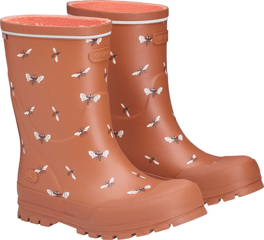 Kids' Jolly Print 31, Cognac/White