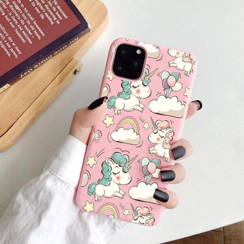iPhone 15, Pro & Max case unicorn pink balloon rainbow Pink one size