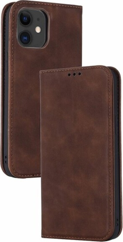 iPhone 12 - Beskyttende Lommebokdeksel (FLOVEME) Mörkbrun
