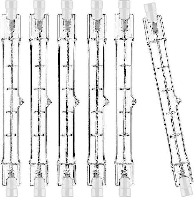 R7s 200w 230v Halogen Lyspære 118mm - Dimbar, 6-pakning