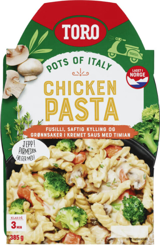 Kylling & Pasta Kremet 385g Toro