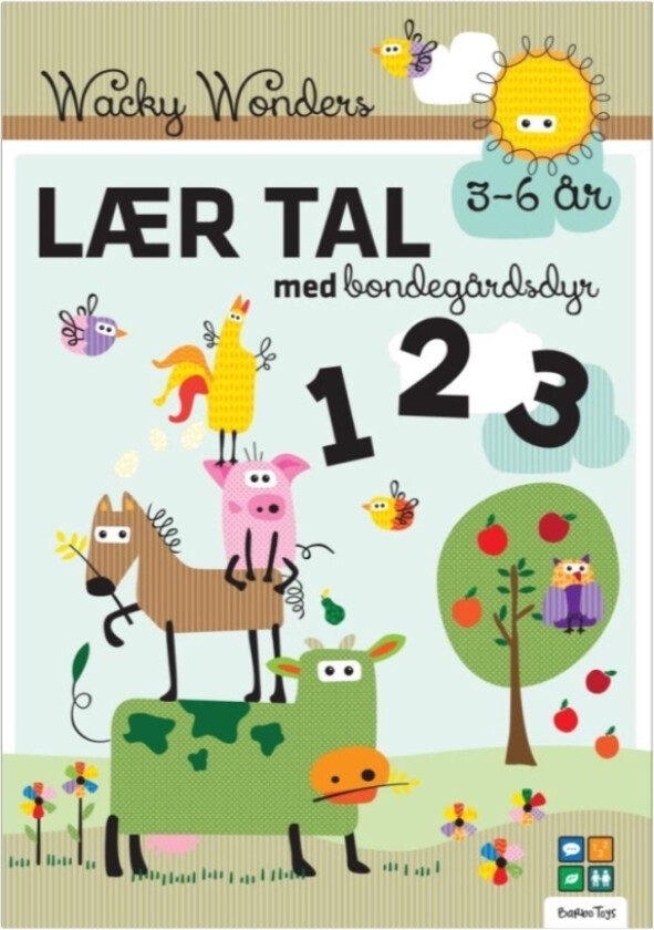Aktivitetsbog Lær Tal Med Wacky Wonders Bondegårdsdyr - 123