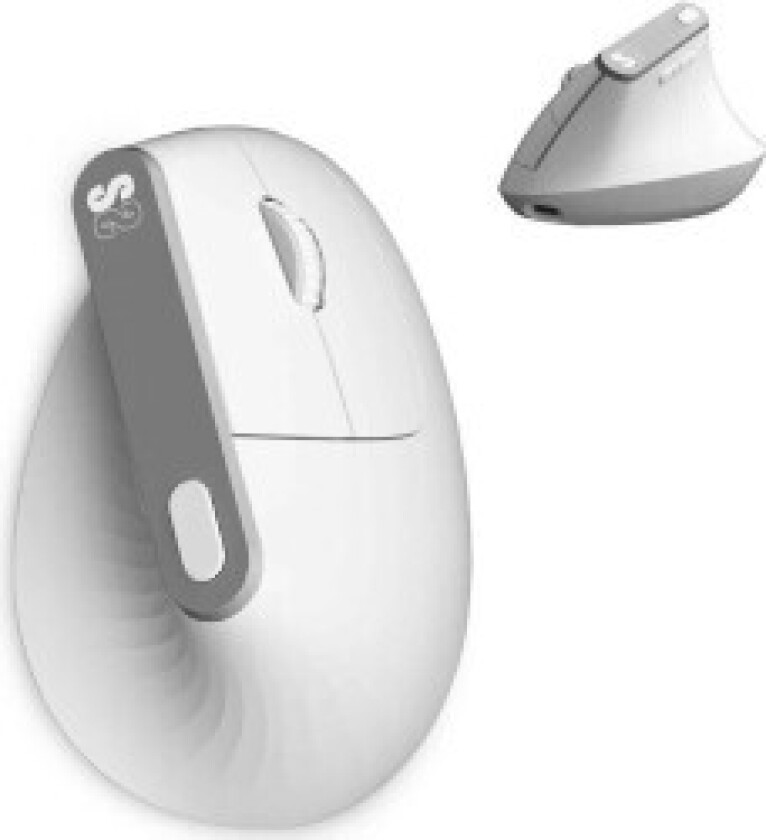 Subblim Mouse Nature Vertical Ergo Dual Battery White Submo-Ednvw02