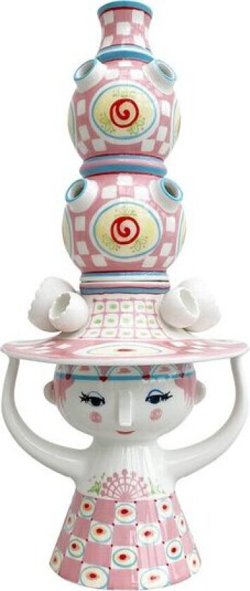 Bilde av Lady with hat vase 50 cm rosa