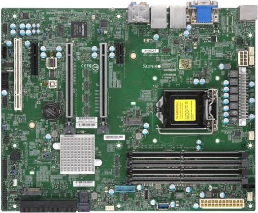 Supermicro X11sca-F - Hovedkort - Atx - Lga1151 Socket - C246 Chipset - Usb 3.1 Gen 1, Usb-C Gen2, Usb 3.1 Gen 2 - 2 X Gigabit Lan - Innbygd Grafikk