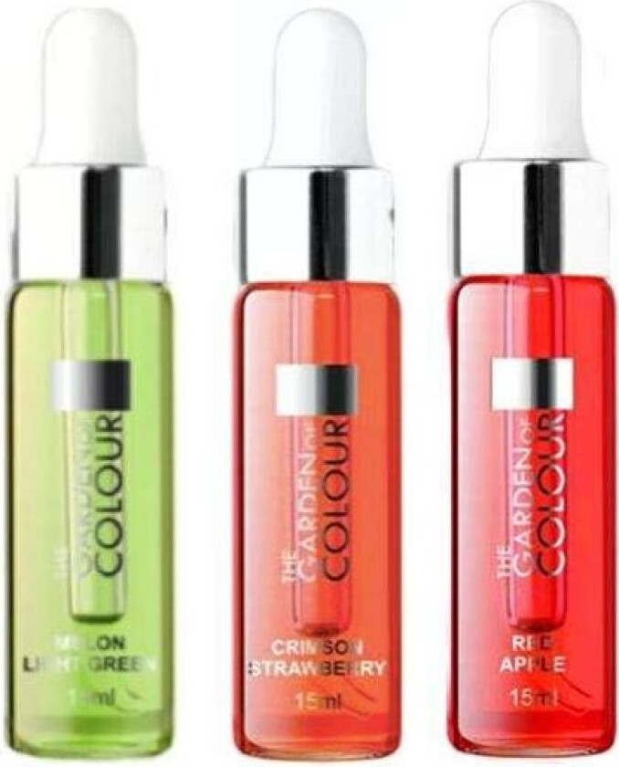 3-pakning - Cuticle Oil - Melon, Eple, Jordbær - 15ml Multicolor