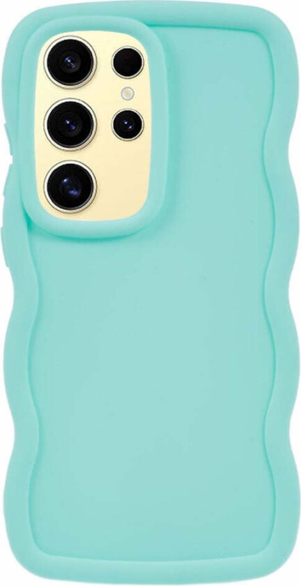 Samsung Galaxy S25 Ultra Fleksibelt Plastdeksel med Bølget Design - Blå