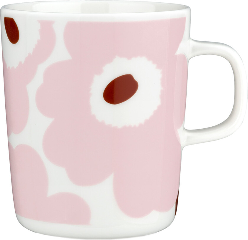 Unikko krus 25 cl hvit lyserosa kastanje - Kaffekopper - sami_ruotsalainen - Flerfarget