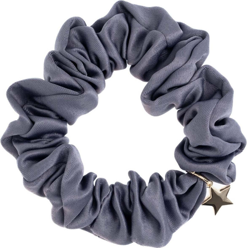 Satin Hair Scrunchie Steel Blue
