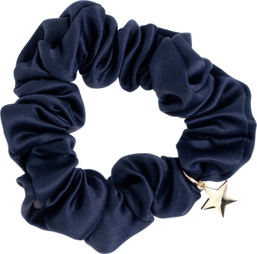 Satin Scrunchie Navy Blue