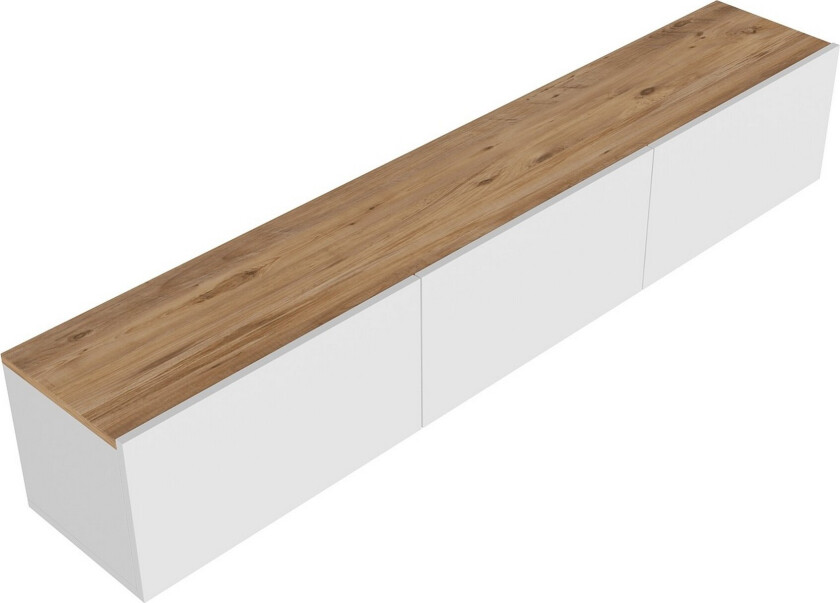 West Tv-benk 150 cm - Hvit/Brun