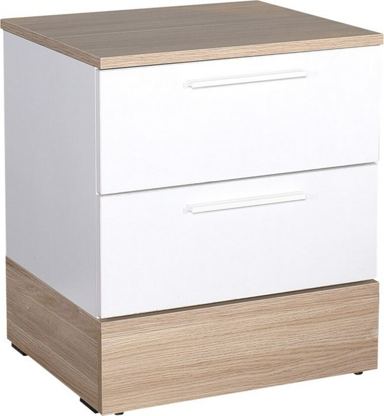 KMD Nattbord 45 cm - Eik/Hvit