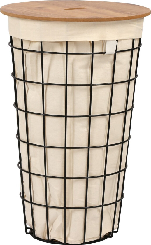 Hami Skittentøyskurv 34 cm - Eik/Svart